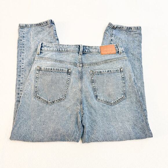 Zara Straight Leg Vintage Wash Denim Jeans Size 8 - Picture 5 of 7